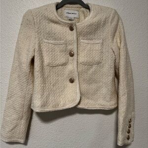 Urban revivo Cream Textured Women's Jacket